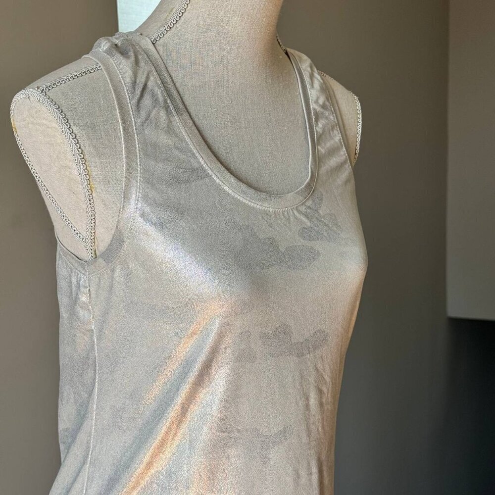 MYSTERY JANE Foil Race Back Top - Size S/M - Picture 4 of 10